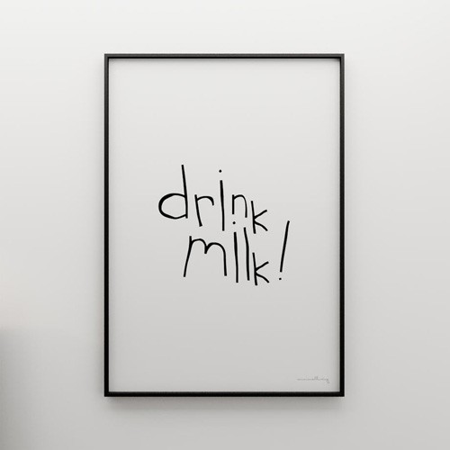 DRINK MILK - grafika 100x70 MINIMALLIVING