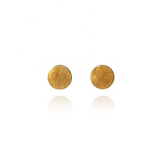 złocone kolczyki koła -DOT KOS jewellery