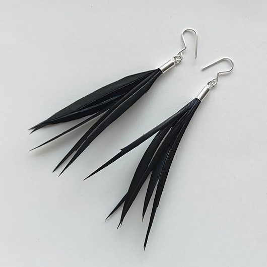 kolczyki z piórami PIÓRKO kolczyki