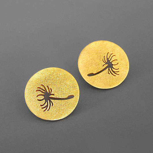 kolczyki pozłacane Kolczyki pozłacane dmuchawce