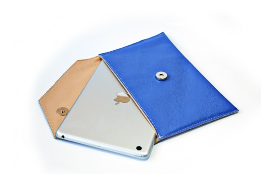 Royal Blue  envelope & Etui Ipad Mini Pansy