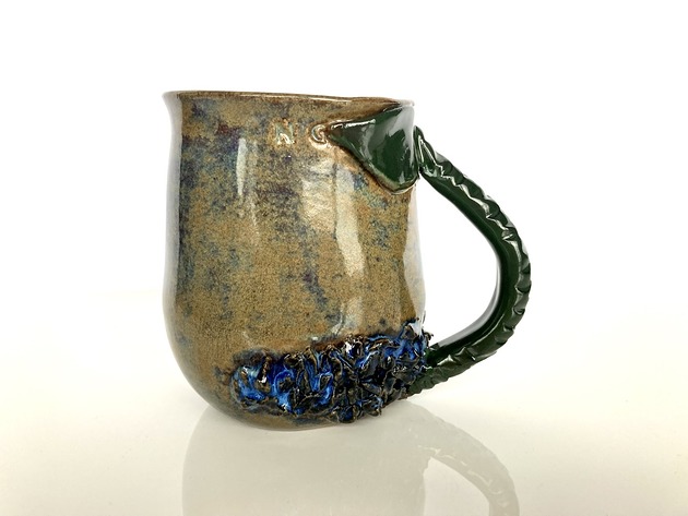 Kubek ceramiczny z motywem syreny. NG Autorska bizuteria ceramiczna