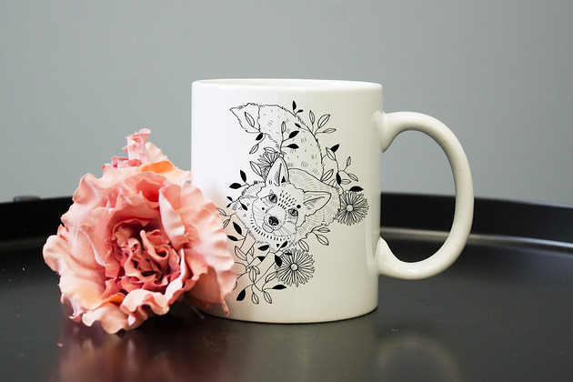 Kubek 330ml Lis i liście AllbagAllprints