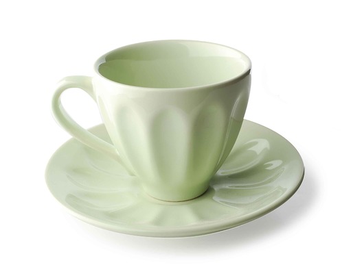 Komplet sześciu filiżanek ze spodkiem Minty MIA home