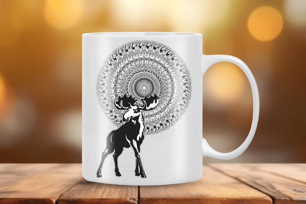 kubki Kubek z mandalą "Mandala nr 20, Łoś"