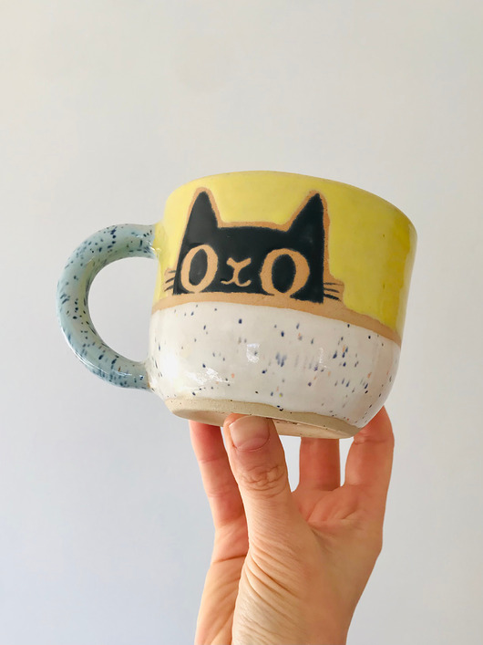 kubki Kubek z uchem Kot