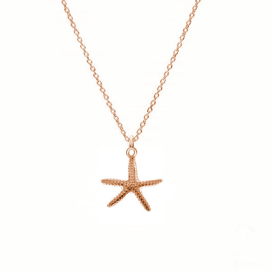 złote naszyjniki STARFISH -srebro,srebro złocone,różowe złoto