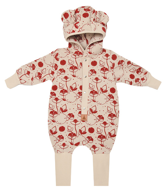 kombinezony dla niemowlaka Kombinezon Uszaty Lilie na Mleczku