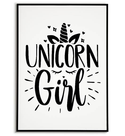 plakaty Plakat motywacyjny JEDNOROŻEC z napisami dla fanów unicorns
