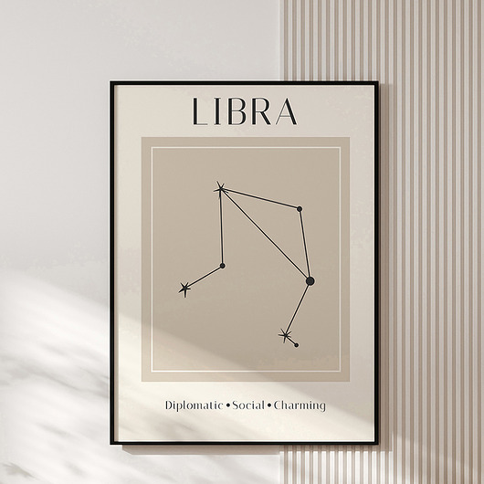 plakaty Plakat znak zodiaku - LIBRA