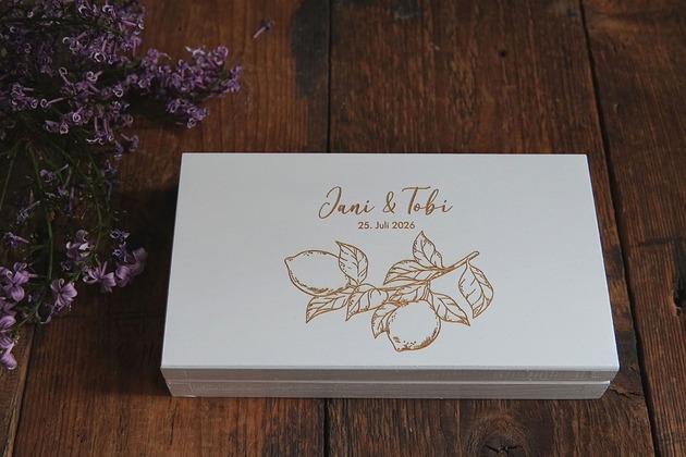 pokrowce i etui - różne Pudełko personalizowane etui na pieniądze - drewniana 'koperta'