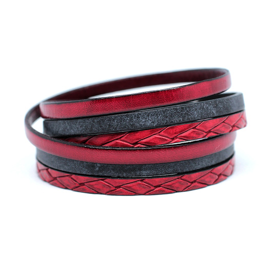 REZERWACJA - Bransoletka czerwono-czarna KociokwikJewelry