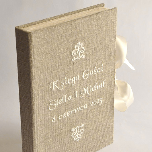 księgi gości i albumy ślubne Haftowana księga gości A4 A5