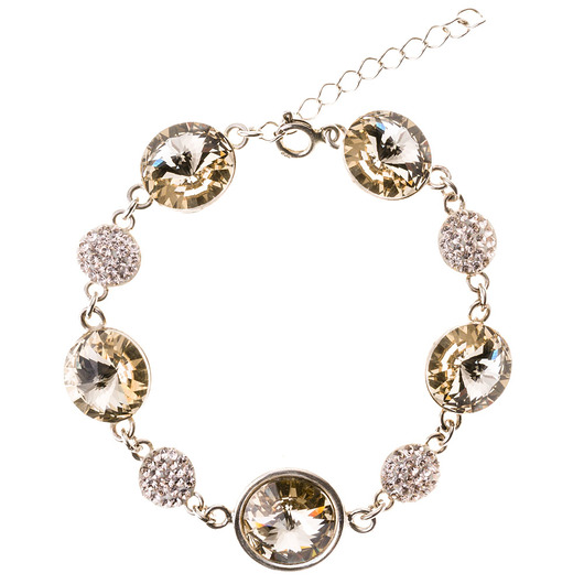 bransoletki złote Srebrna bransoleta z kryształami marki Swarovski