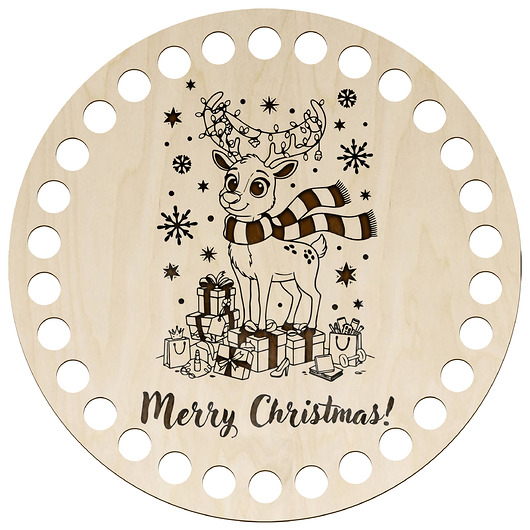 dekoracje świąteczne Świąteczna Baza Podstawa z Grawerem do Szydełkowania DIY Koło Okrąg Świąt