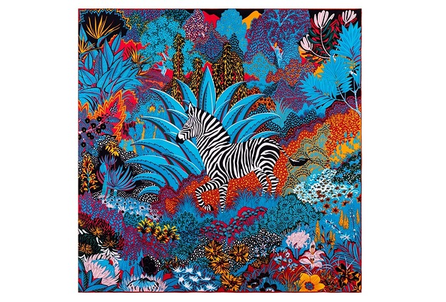SZAL SZALIK jedwab Apaszka jedwabna ZEBRA AKADEMIA STYLU