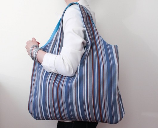 Eko torba na zakupy BLUE STRIPES longredthread
