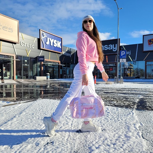 torby podróżne TORBA SPORTOWA PINK MARBLE ( różowa )