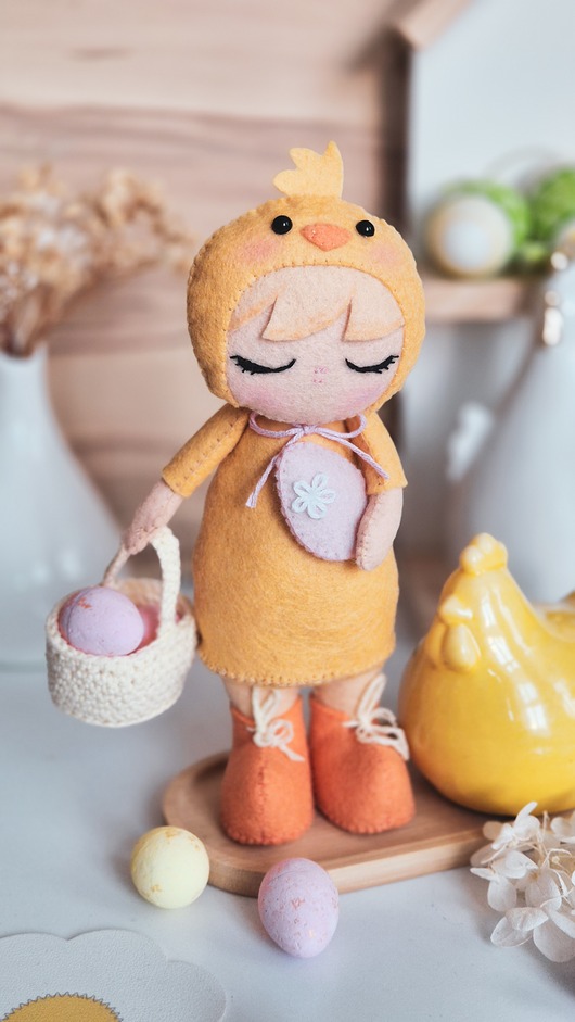 ozdoby wielkanocne Wielkanocny Kurczaczek. Ozdoba wielkanocna, lalka, dekoracja
