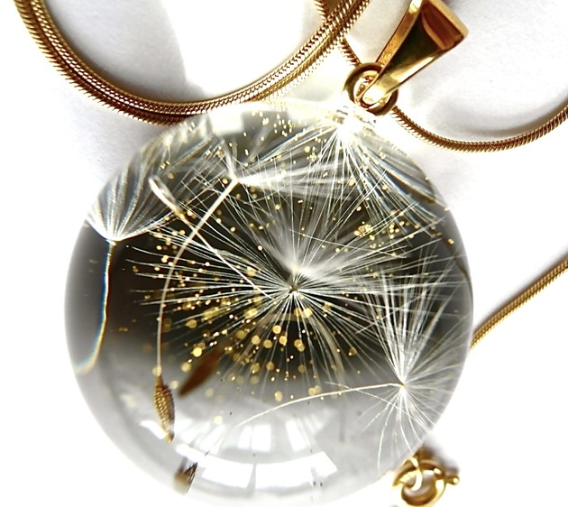 Naszyjnk z nasionkami wiosennych dmuchawców Grol Jewellery