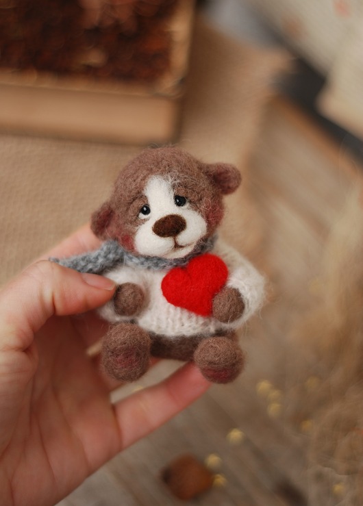 figurki i rzeźby Miś z serduszkiem