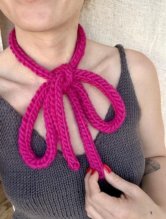 apaszki Choker sznur z wełny merino Kokarda