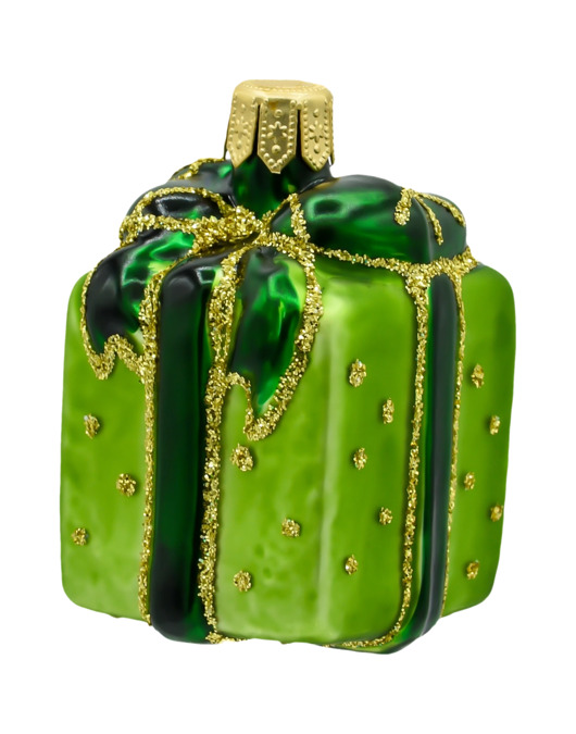 ozdoby choinkowe Bombka choinkowa: Prezent z kokardą: zielony