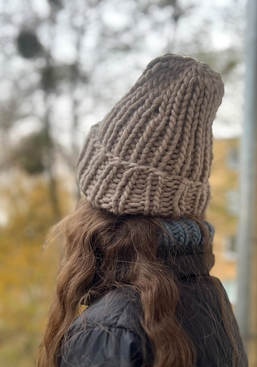 czapki damskie Zimowa czapka z wełny owczej i alpaki Lumi beżowa