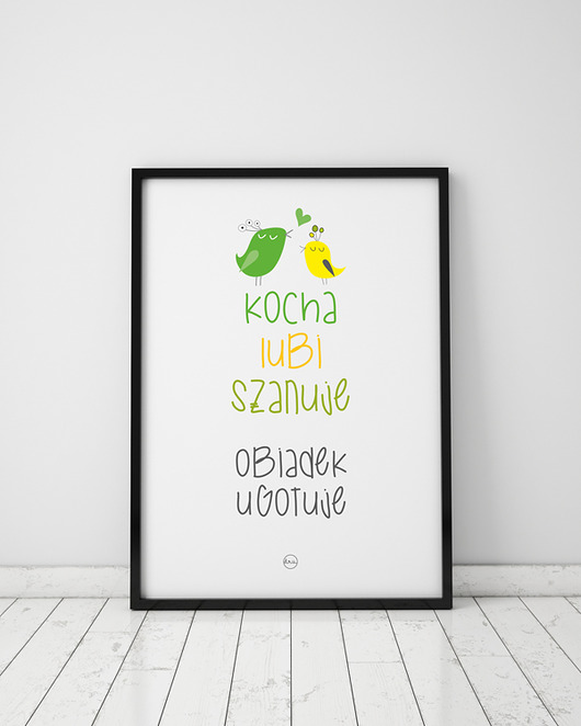 plakat. kocha, lubi, szanuje... (format A3) Love Life and Forest