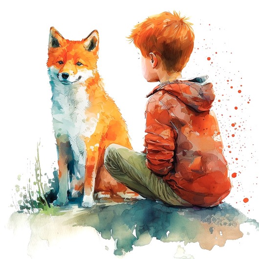 grafiki i ilustracje Mały Książa, grafika, akwarela