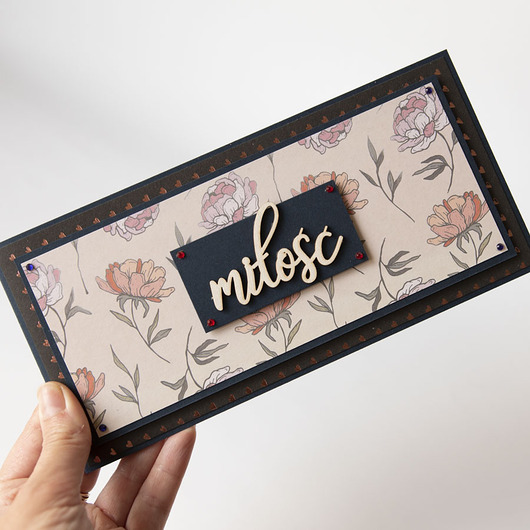 kartki scrapbooking Ręcznie robiona kartka ślubna