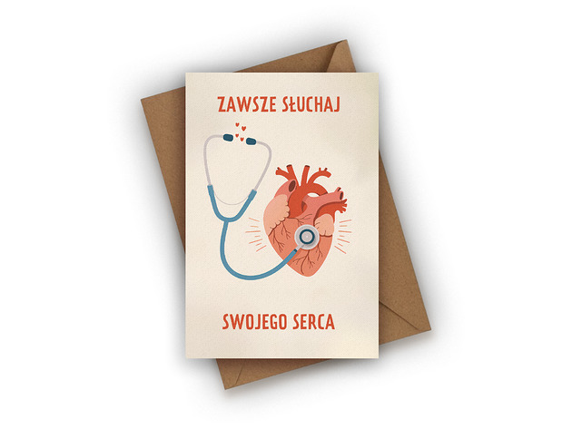 kartki okolicznościowe - wydruki Kartka okolicznościowa- Zawsze słuchaj swojego serca
