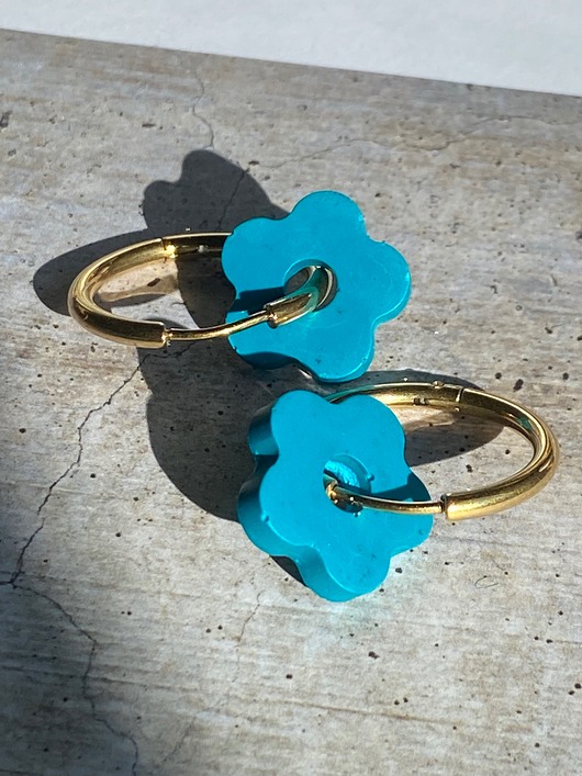 kolczyki - inne Kwiatki hoopsy