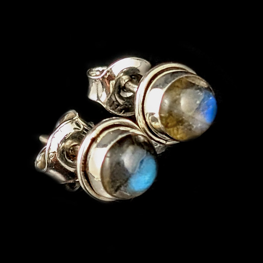 kolczyki z kamieniami Delikatne labradoryty sztyfty