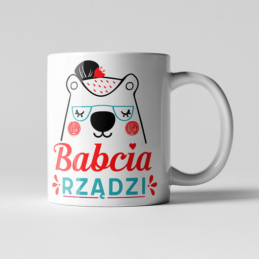 Kubek Babcia Rządzi FajnyMotyw