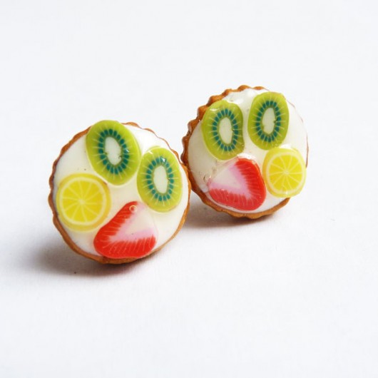 Tarty z owocami sztyfty srebro Lemon Lovely