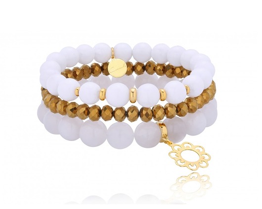 BRANSOLETKI SREBRO 925 JADEIT +KRYSZTAŁ+JADEIT Coccola JEWELLERY