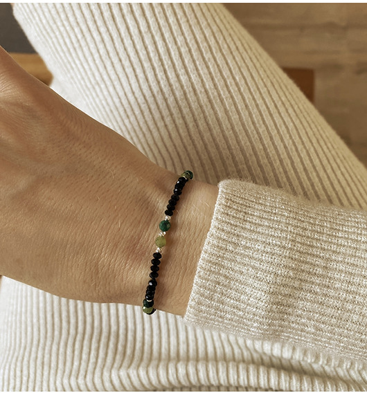 bransoletki z kamieni naturalnych Spokój -bransoletka z Turmalinami i Jadeitem