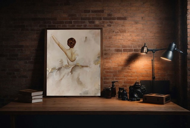 obrazy Balerina, ręcznie malowany obraz olejny Abstrakcja 70x50 cm