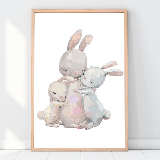 PLAKAT,OBRAZEK króliczki nr.1 Dekoracjan