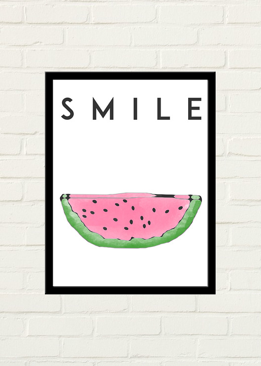 Smile Watermelon Plakat GAU Home