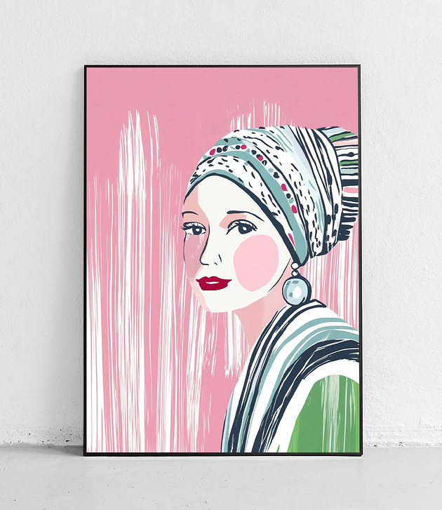 plakaty Plakat Dziewczyna w perłowym turbanie
