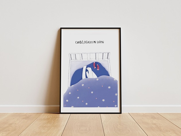 plakaty Plakat Chodź, ogrzej mi stópki