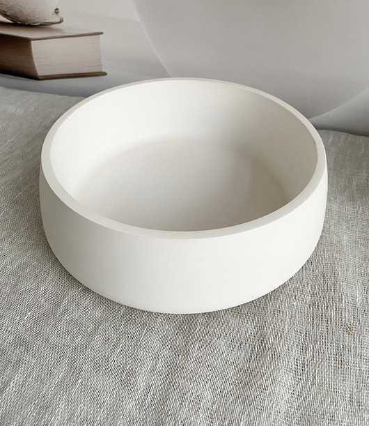 świeczniki i świece Podstawka/ misa dekoracyjna z gipsu średnica 180mm, wysokość 57mm