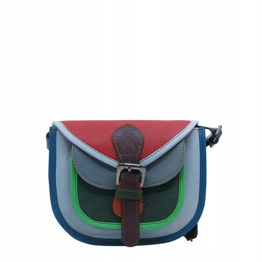 torby na ramię Torebka damska listonoszka skórzana regulowany pasek kolorowa OLIVKA