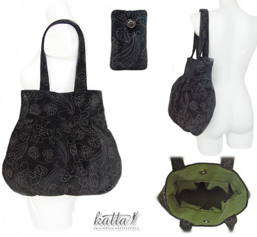 torba + etui  Velvet torby katta