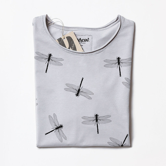 DRAGONFLIES koszulka szara oversize YURCOV