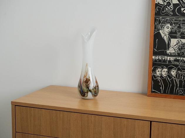 wazony Wazon szklany, duński design, lata 70, produkcja: Dania