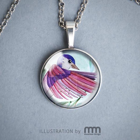 VIOLET BIRD naszyjnik muamua design