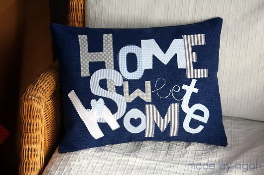 Poduszka Home Sweet Jeans Home made by agah